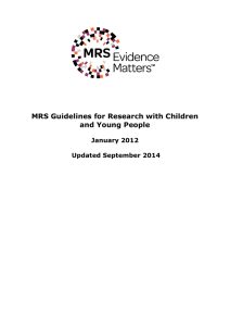 MRS Guidelines for Research with Children and Young People