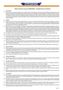 Terms of Sales - Maritech Group