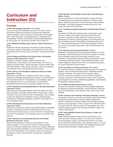 Curriculum and Instruction (CI) - University of Illinois at Chicago