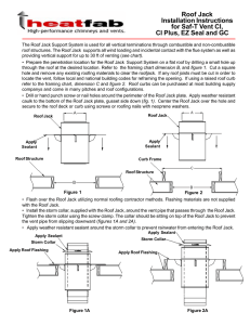 Roof Jack Installation Instructions for Saf-T Vent CI, CI