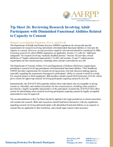 Tip Sheet 26: Reviewing Research Involving Adult