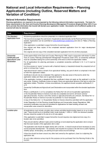 National and Local Information Requirements