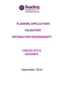 Validation Checklist - Reading Borough Council