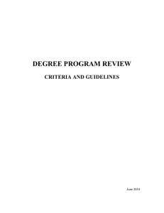 degree program review - Ministry of Advanced Education