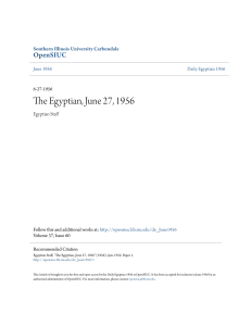 The Egyptian, June 27, 1956 - OpenSIUC