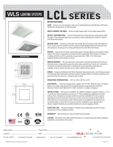 WLS LCL Series-1 - WLS Lighting Systems
