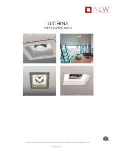 Lucerna Specification Guide (Spec Sheet)