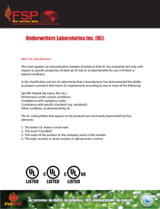Underwriters Laboratories Inc. (UL).