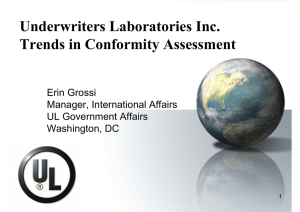 Underwriters Laboratories Inc. Trends in Conformity