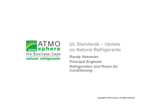 UL Standards – Update on Natural Refrigerants