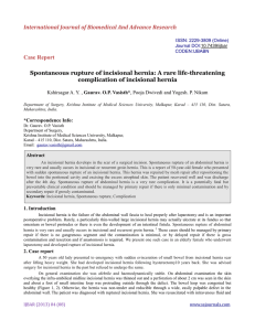 Spontaneous rupture of incisional hernia: A rare life