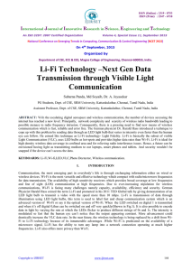 Li-Fi Technology –Next Gen Data Transmission through