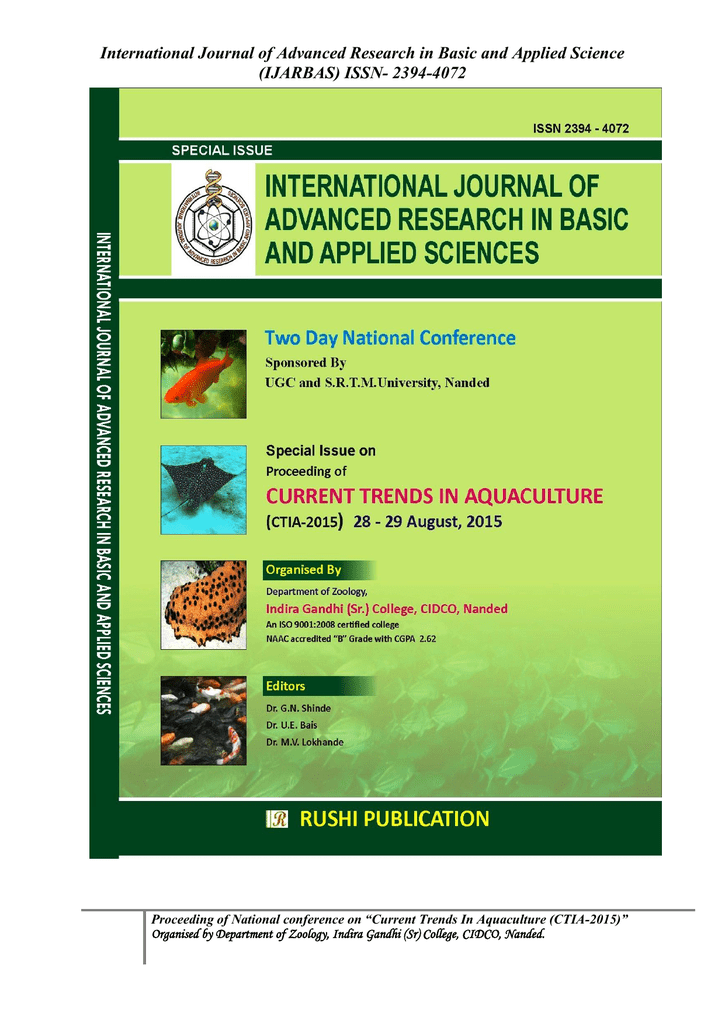 International Journal Of Advanced Research In Basic And Applied