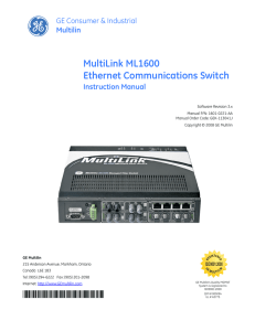MultiLink ML1600 Ethernet Switch