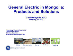 General Electric In Mongolia