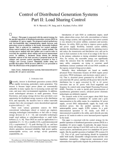 Control of Distributed Generation Systems