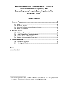 ECE exam regulations