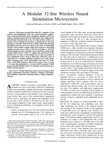 A Modular 32-Site Wireless Neural Stimulation Microsystem