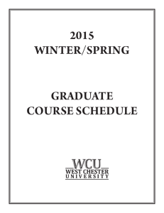 2015 winter/spring graduate course schedule