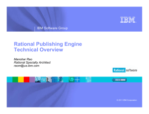 Rational Publishing Engine Technical Overview