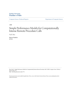 Simple Performance Models for Computationally - Purdue e-Pubs