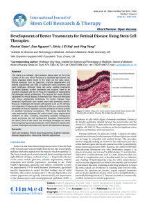 Development of Better Treatments for Retinal Disease Using Stem