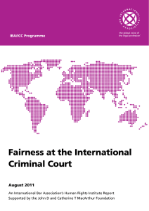 Fairness at the International Criminal Court