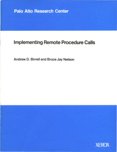 Implementing Remote Procedure Calls