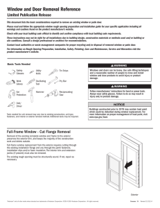 Window and Door Removal Reference