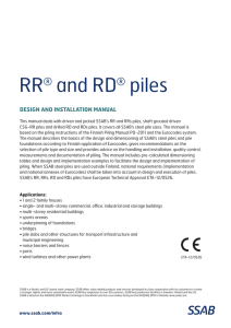 RR and RD piles design and installation manual