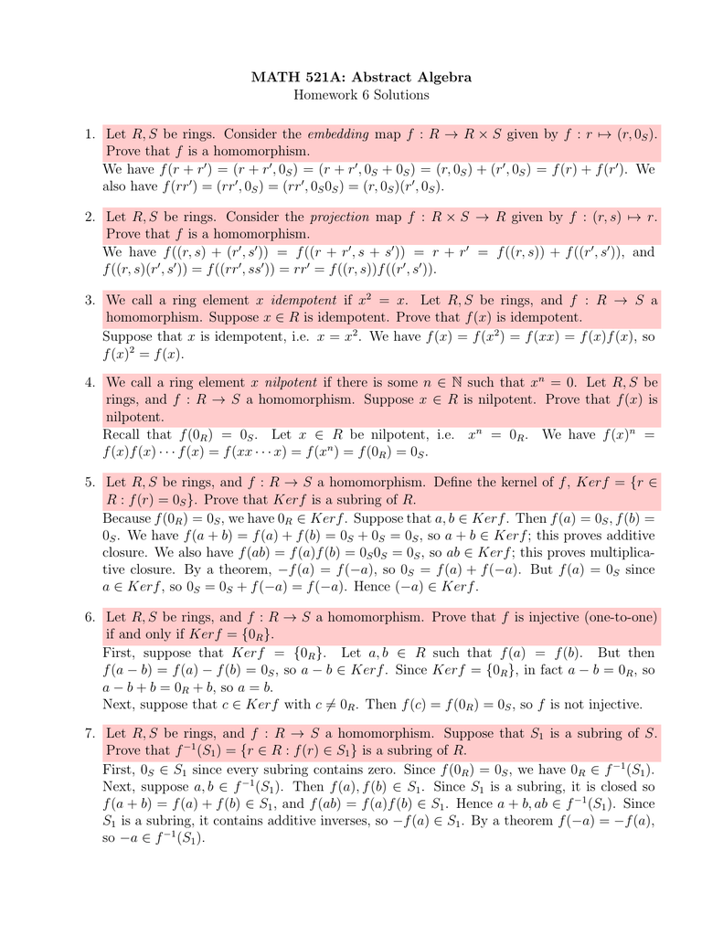 The first page of my applied math textbook's chapter on rings : r/math