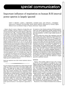 Important influence of respiration on human R