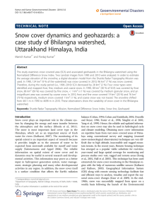 Snow cover dynamics and geohazards: a case study of Bhilangna