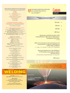 iiw 2011 report - The Indian Institute of Welding