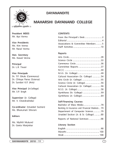 Maharshi Souvenir-2011.p65 - Maharshi Dayanand College of Arts
