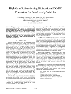 High Gain Soft-Switching Bidirectional DC