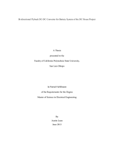 Bi-Directional Flyback DC-DC Converter for Battery System of the