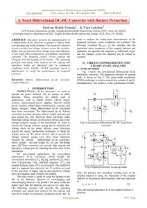 A Novel Bidirectional DC-DC Converter with Battery Protection