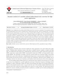 Dynamic analysis of a modular isolated bidirectional dc