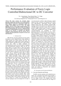 Performance Evaluation of Fuzzy Logic Controlled Bidirectional DC