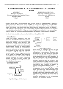 A New Bi-directional DC-DC Converter for Fuel Cell Generation