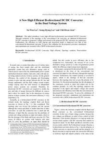 A New High Efficient Bi-directional DC/DC Converter in the Dual