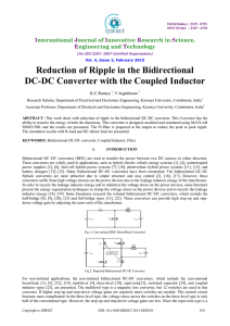 Reduction of Ripple in the Bidirectional DC-DC Converter