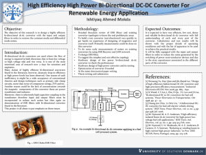 High Efficiency High Power Bi-Directional DC