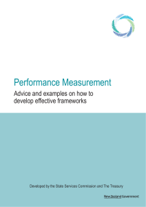 Performance measurement - State Services Commission