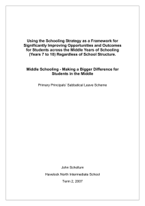 Using the Schooling Strategy as a Framework for Significantly
