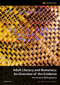 Adult Literacy and Numeracy: An Overview of the Evidence