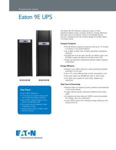 Eaton 9E UPS - Quality Power Solutions