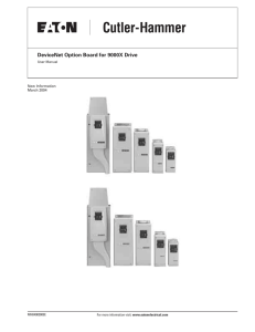 DeviceNet Option Board for 9000X Drive