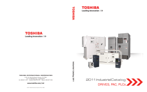 Toshiba Industrial Drive, Starter, and PLC Catalog